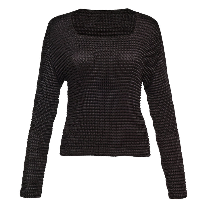 Suede Like Pleats Pleated Top