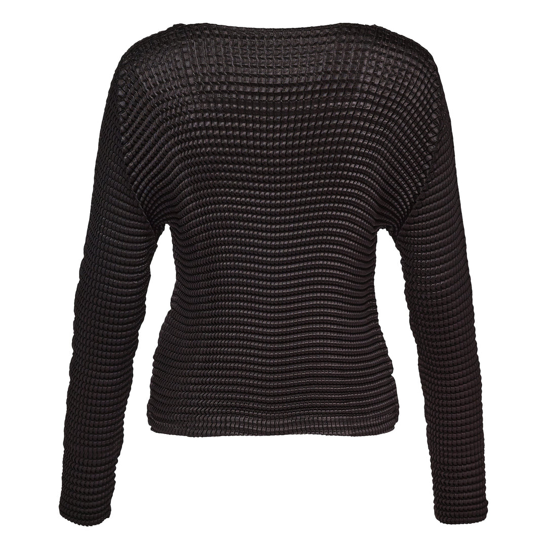 Suede Like Pleats Pleated Top