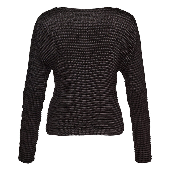 Suede Like Pleats Pleated Top