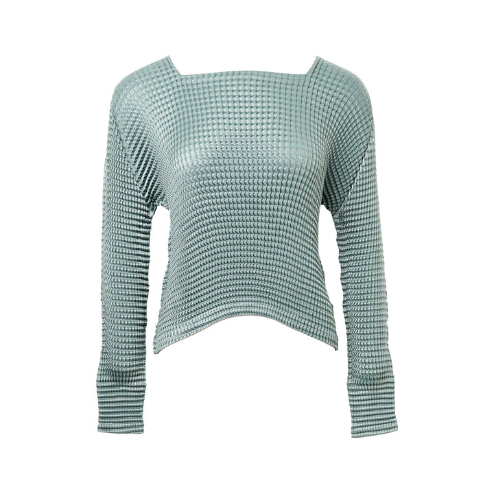 Suede Like Pleated Top