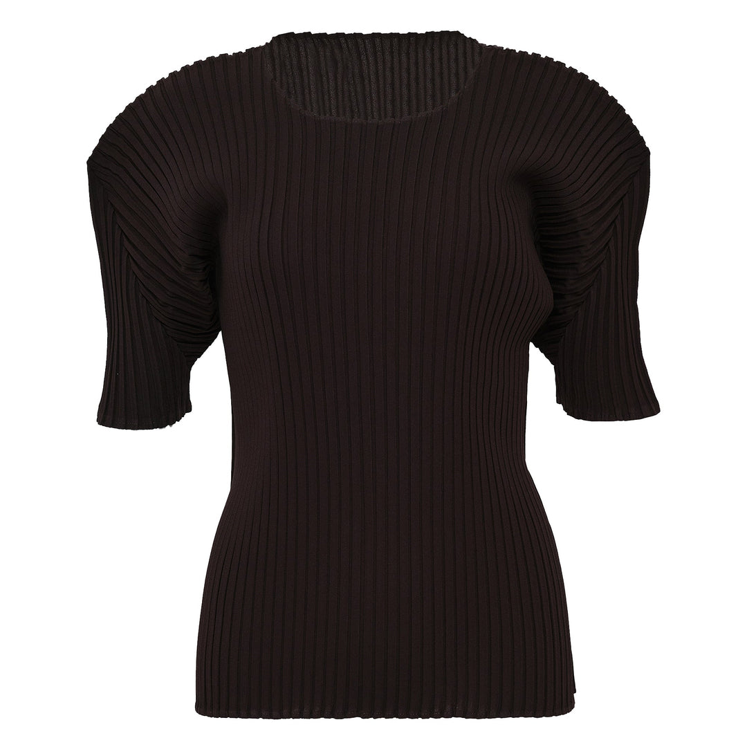 Pressed Flora Pleats Solid Pleated Top