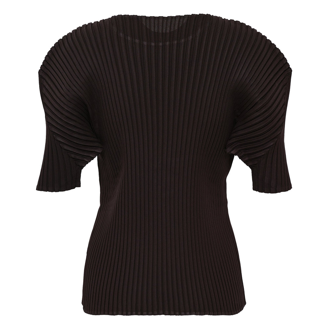Pressed Flora Pleats Solid Pleated Top
