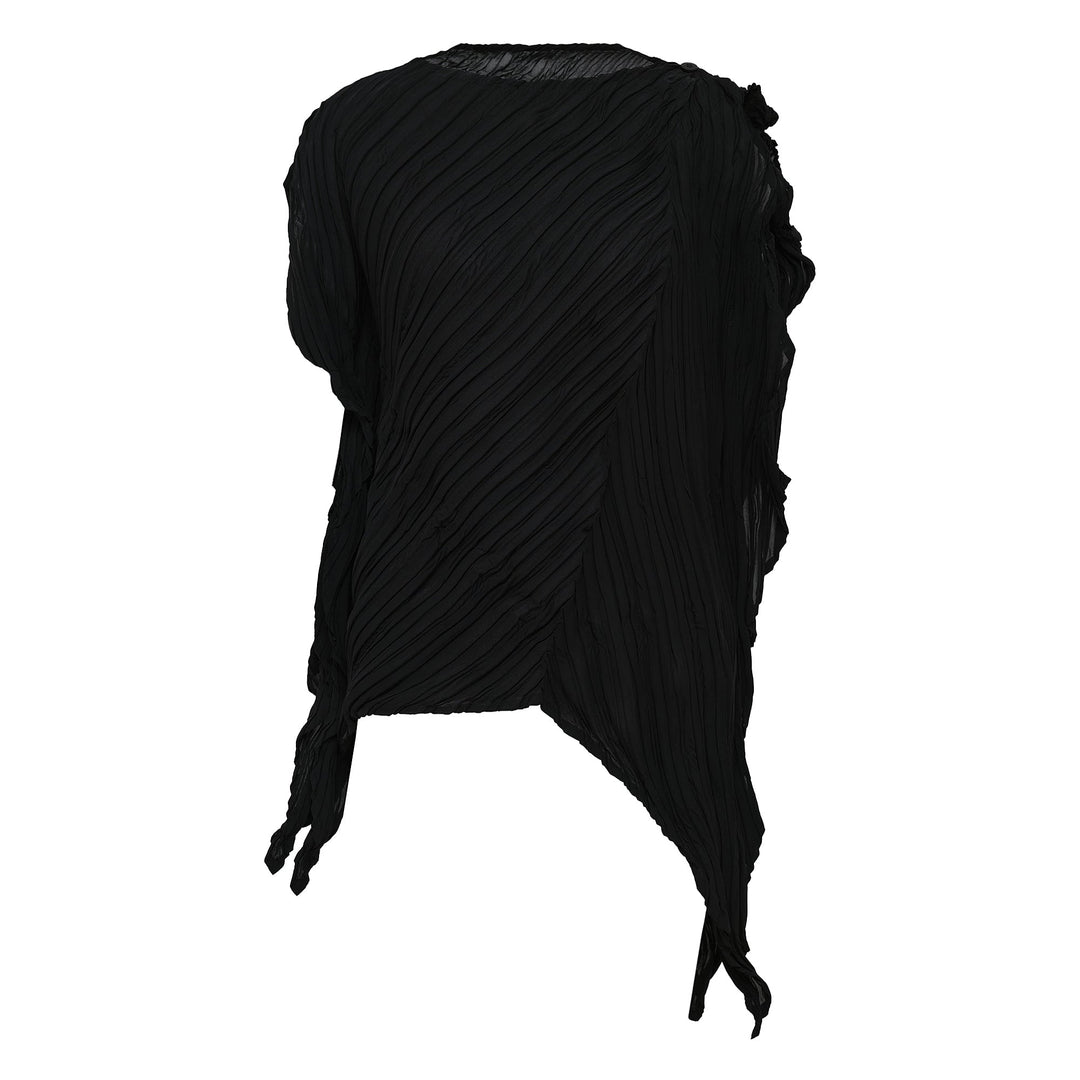 Wrinkled And Twisted Pleated Top