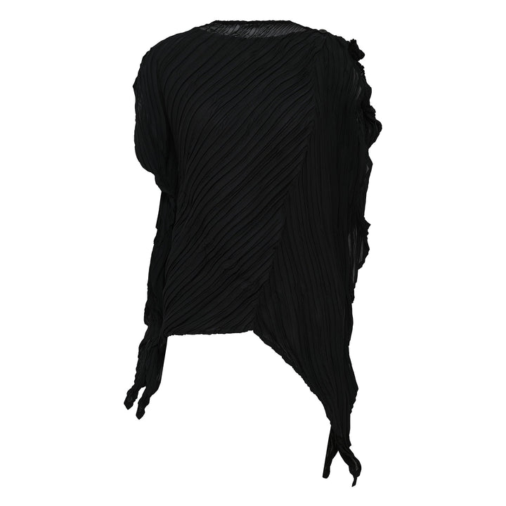 Wrinkled And Twisted Pleated Top