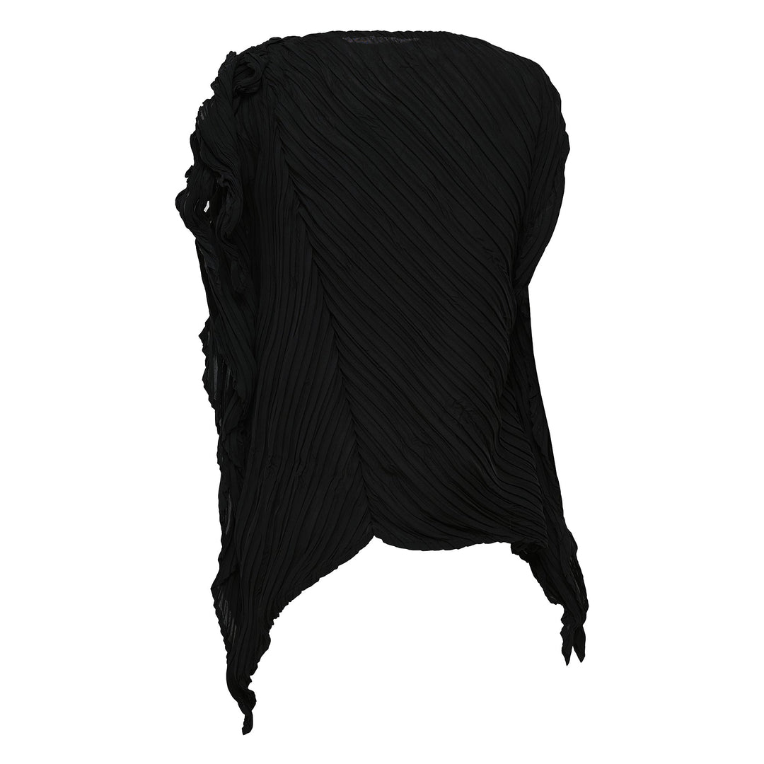 Wrinkled And Twisted Pleated Top