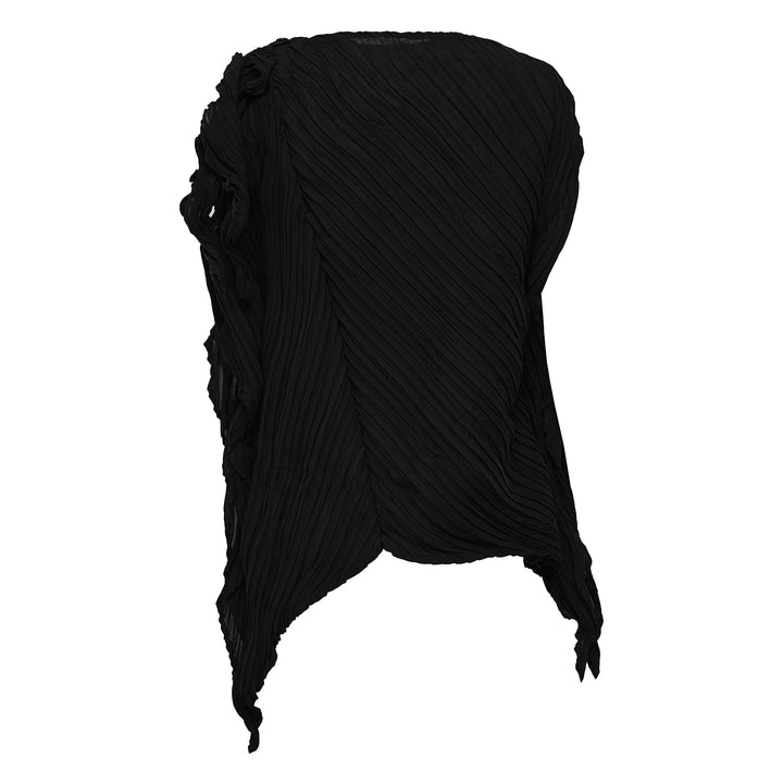 Wrinkled And Twisted Pleated Top