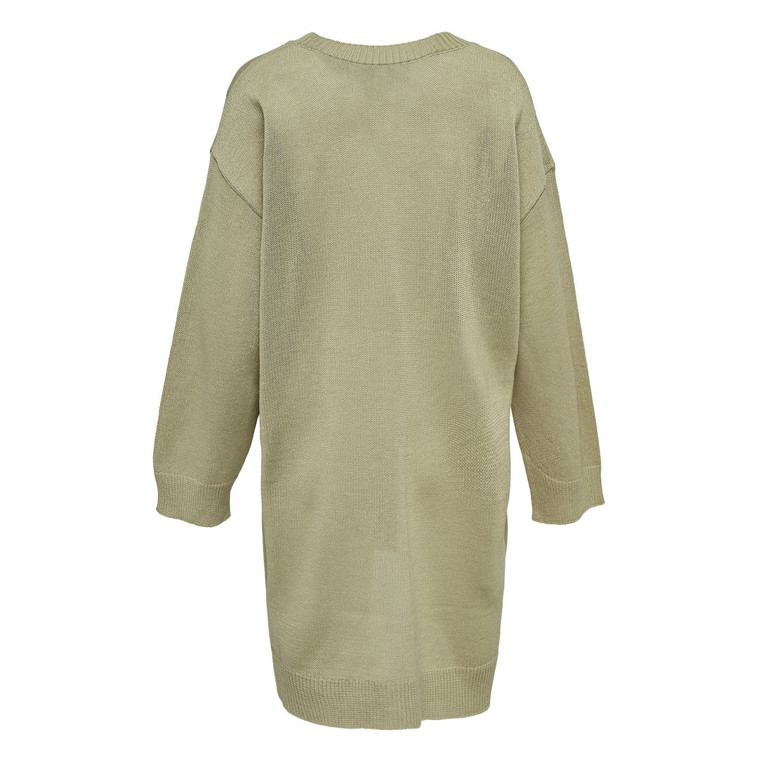 Buttoned Drape Knit Sweater