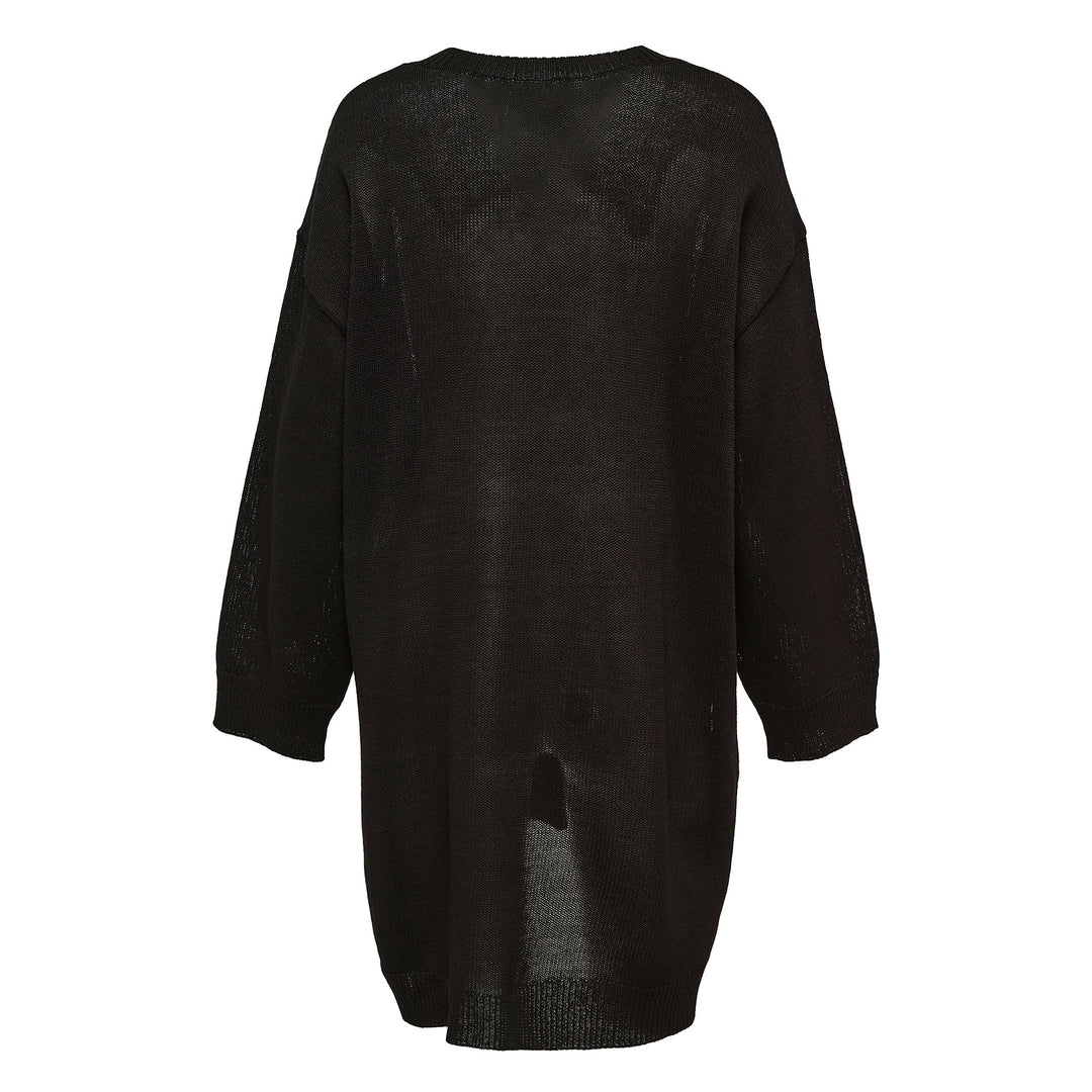 Buttoned Drape Knit Sweater