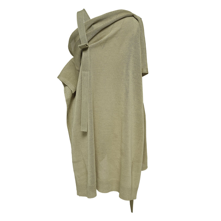 Buttoned Drape Knit Sweater