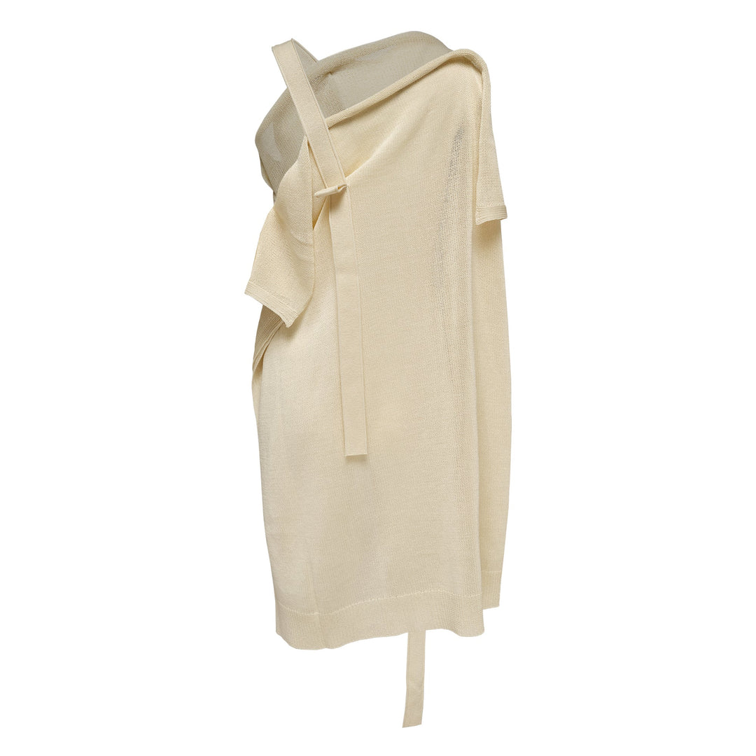 Buttoned Drape Knit Sweater