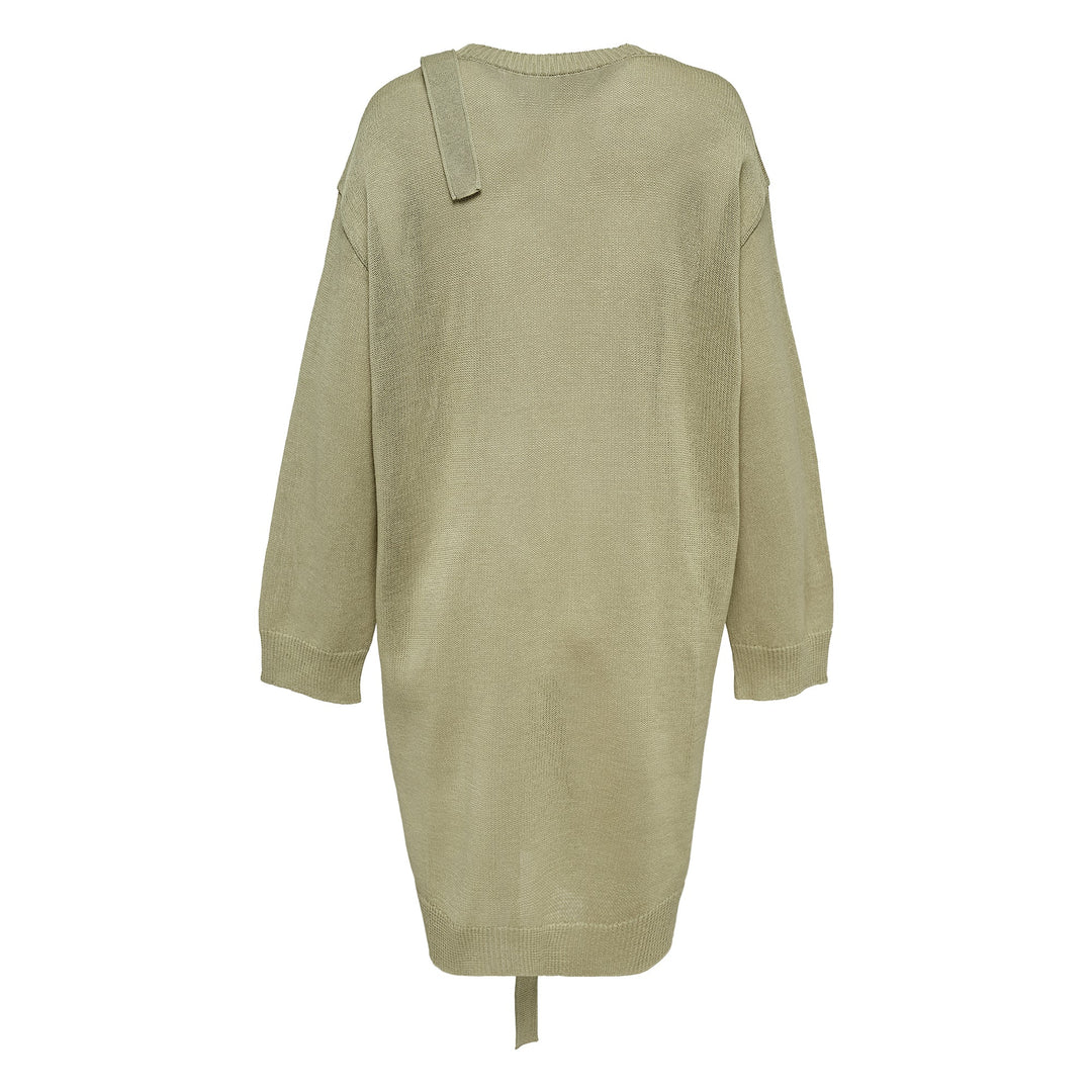 Buttoned Drape Knit Cardigan