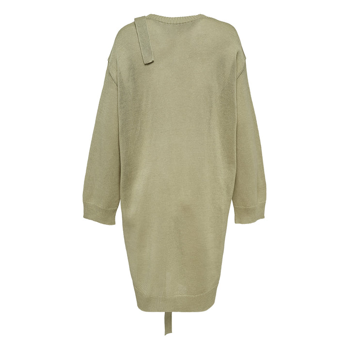 Buttoned Drape Knit Cardigan