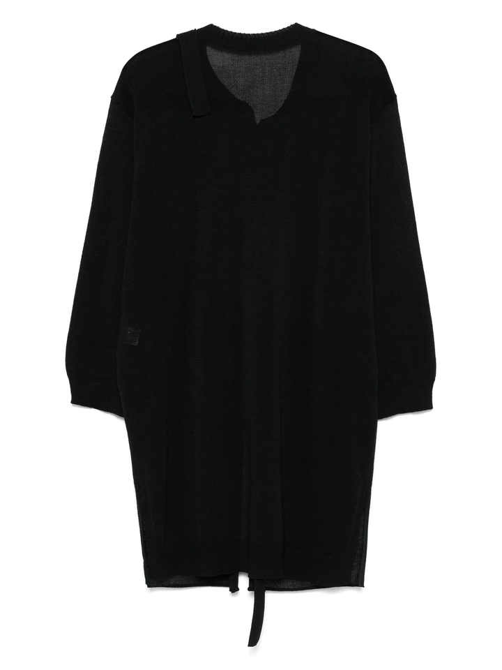 Buttoned Drape Knit Cardigan