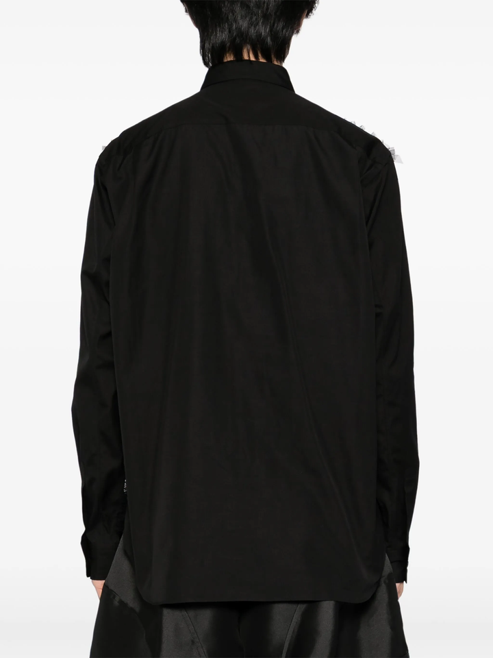 Cotton Broad X Nylon Tulle Shirt