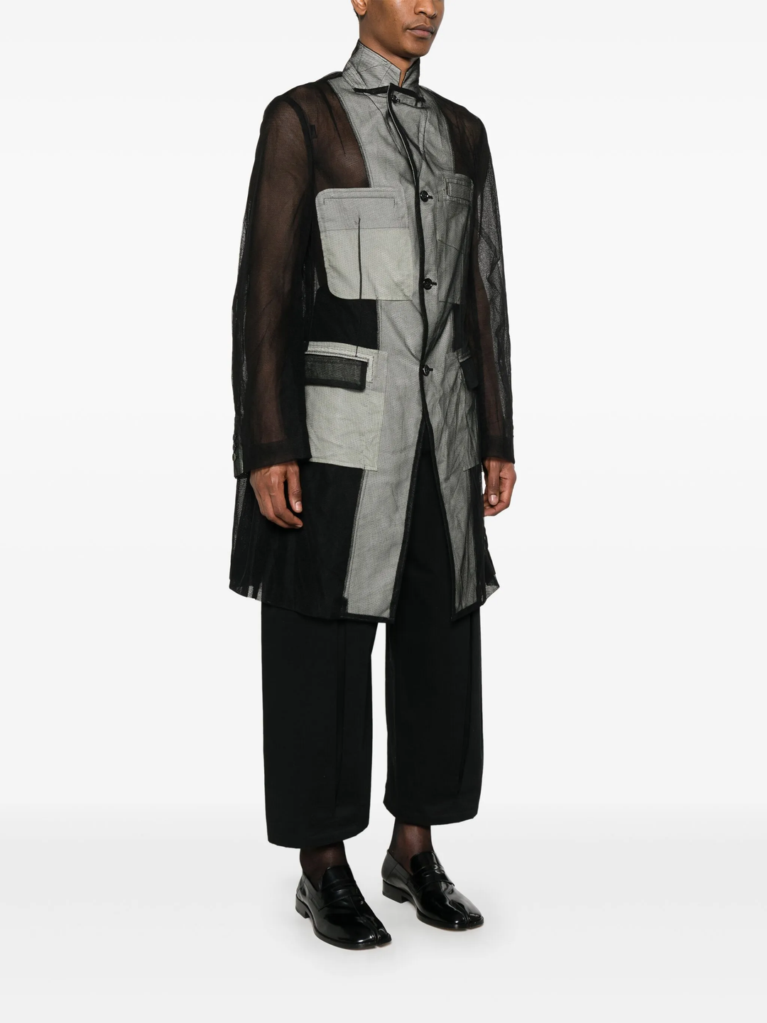 Nylon Tulle Long Jacket