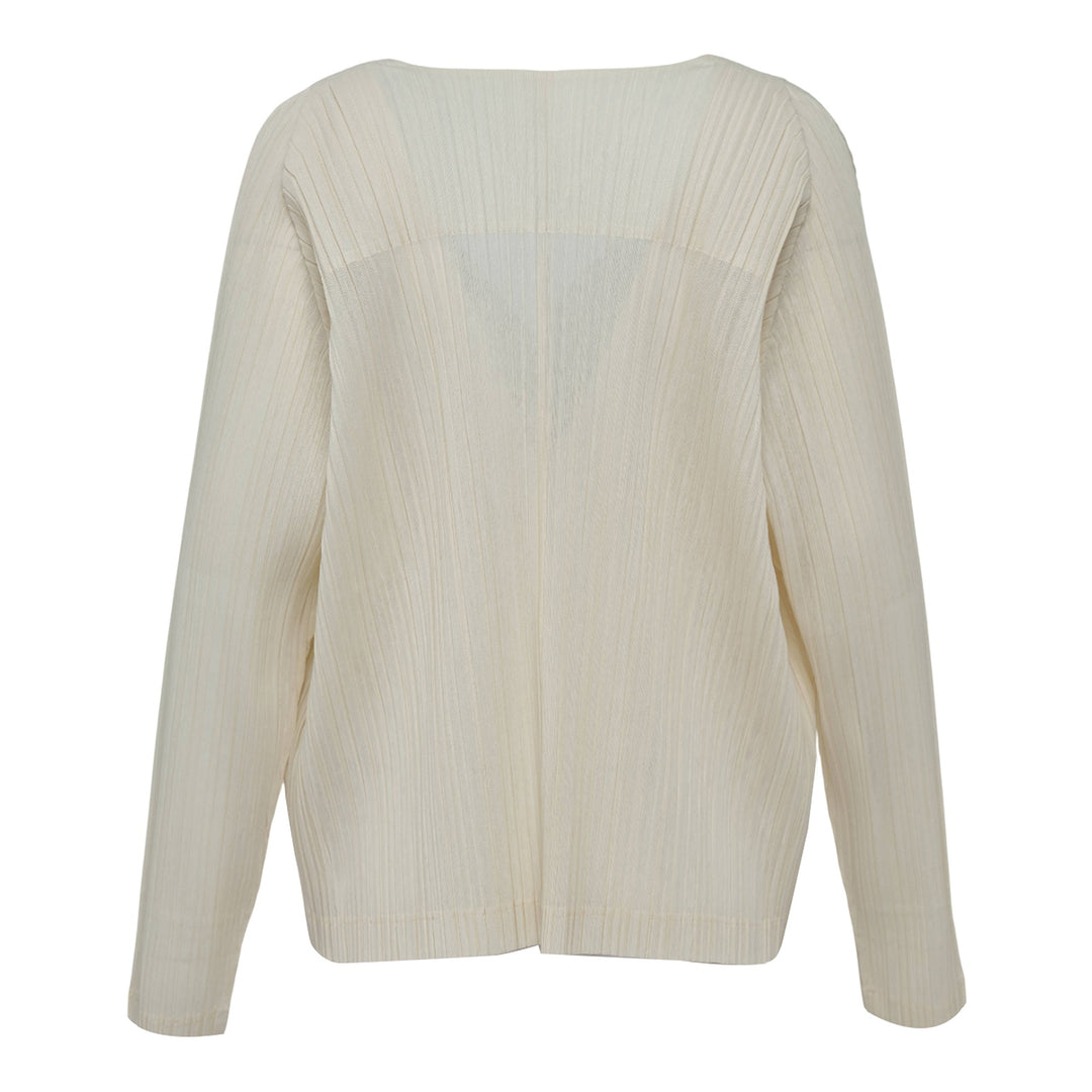 Ramie Pleats Cardigan