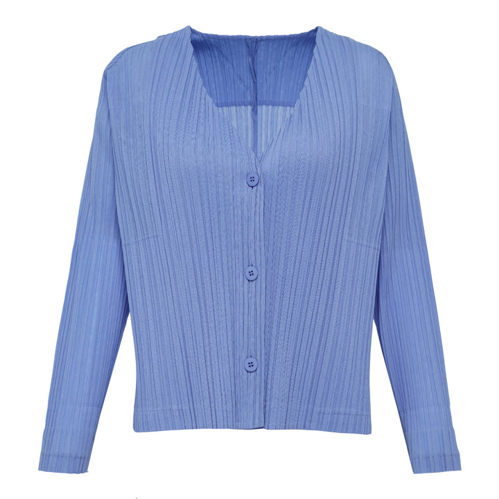 Ramie Pleats Cardigan
