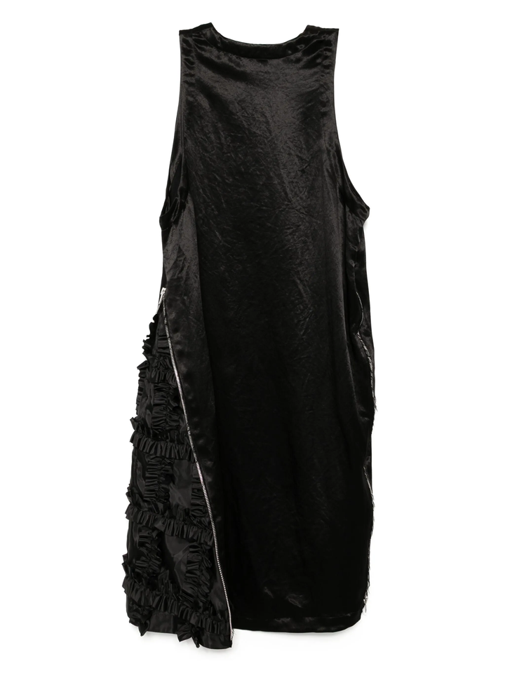 Acetate Rerime Satin × Polyester Dress