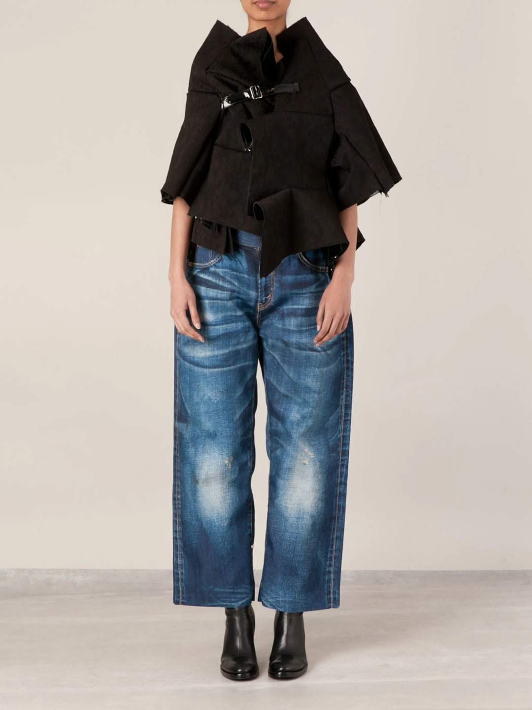 Wool Tropical X Nylon Tulle Jacket