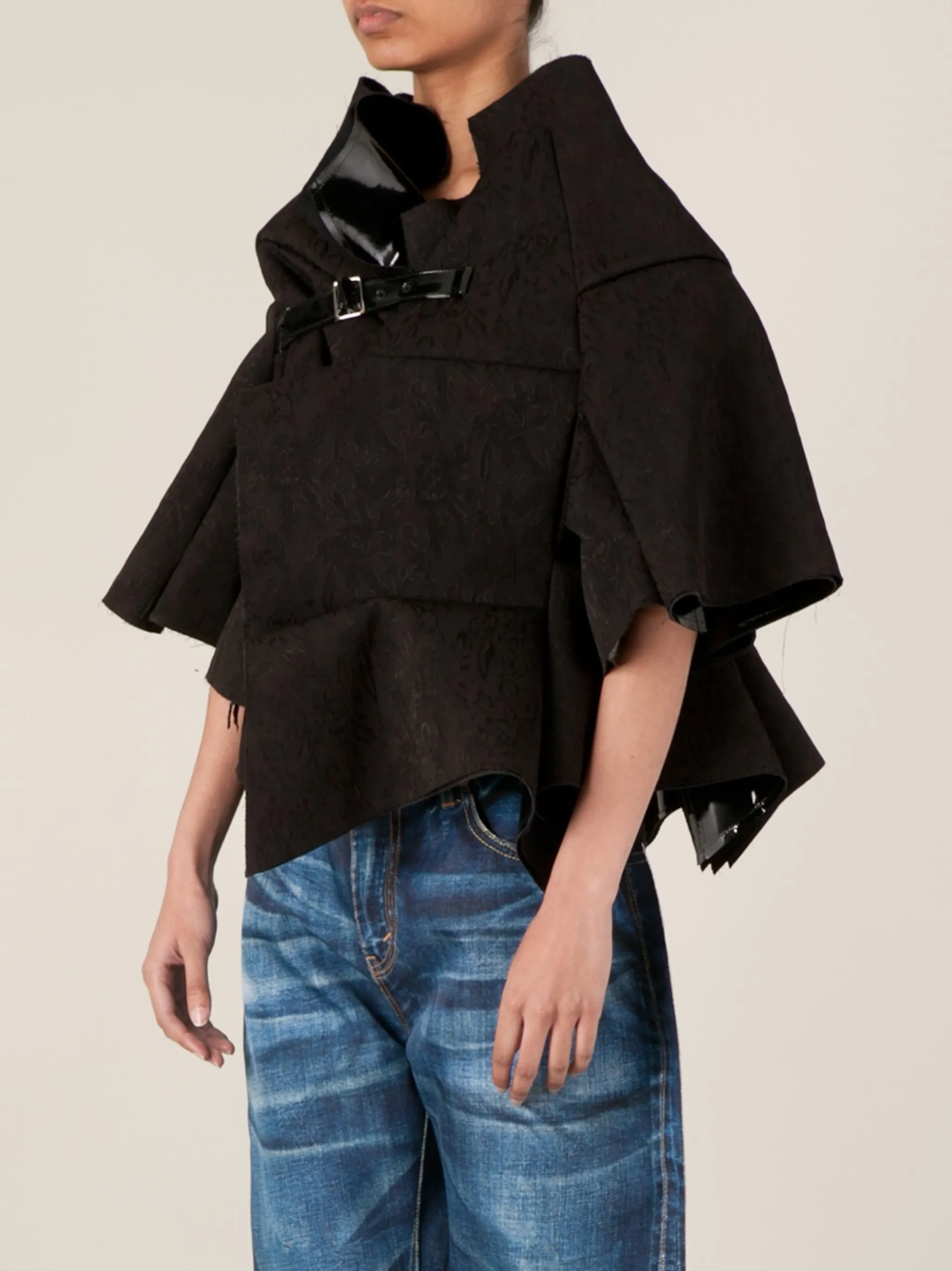 Wool Tropical X Nylon Tulle Jacket