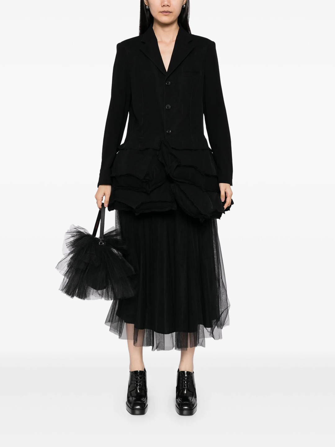 Wool Mesh Nylon Tulle Jacket