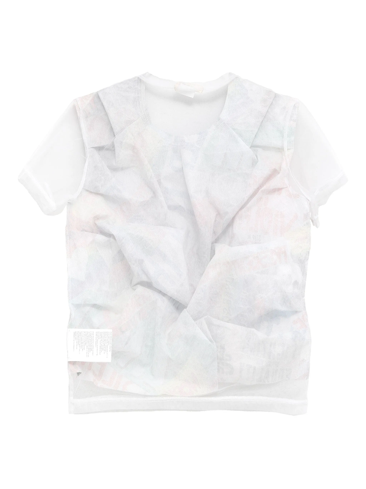 Nylon Tulle X Paper Print Tee