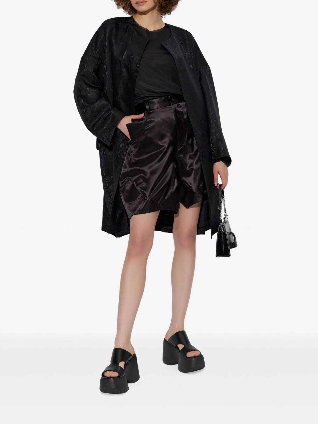 Wool/Silk Moire Pattern Coat