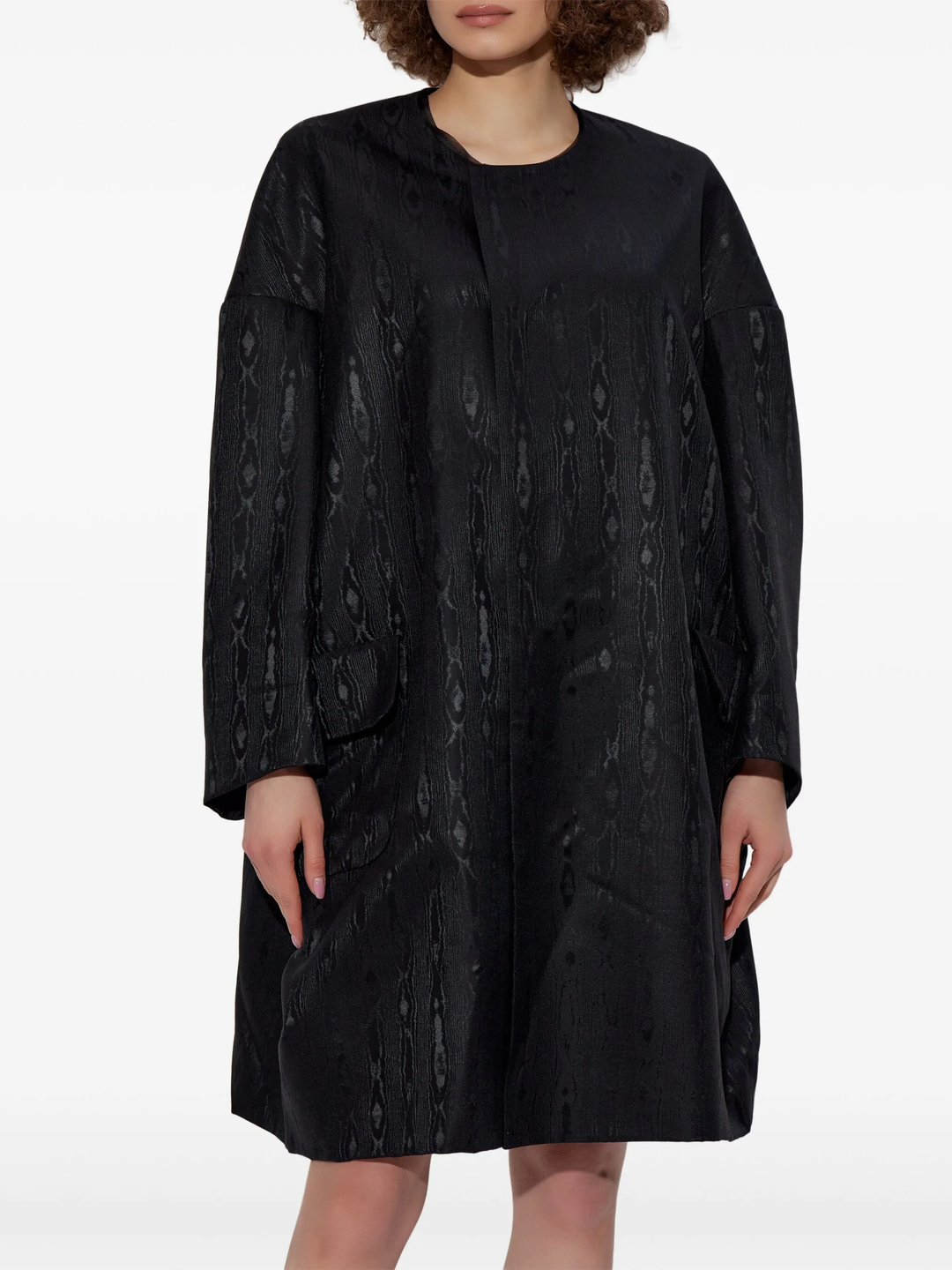 Wool/Silk Moire Pattern Coat