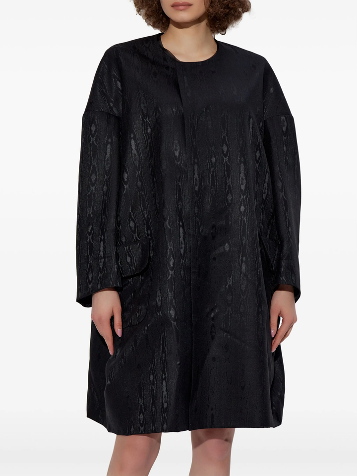 Wool/Silk Moire Pattern Coat