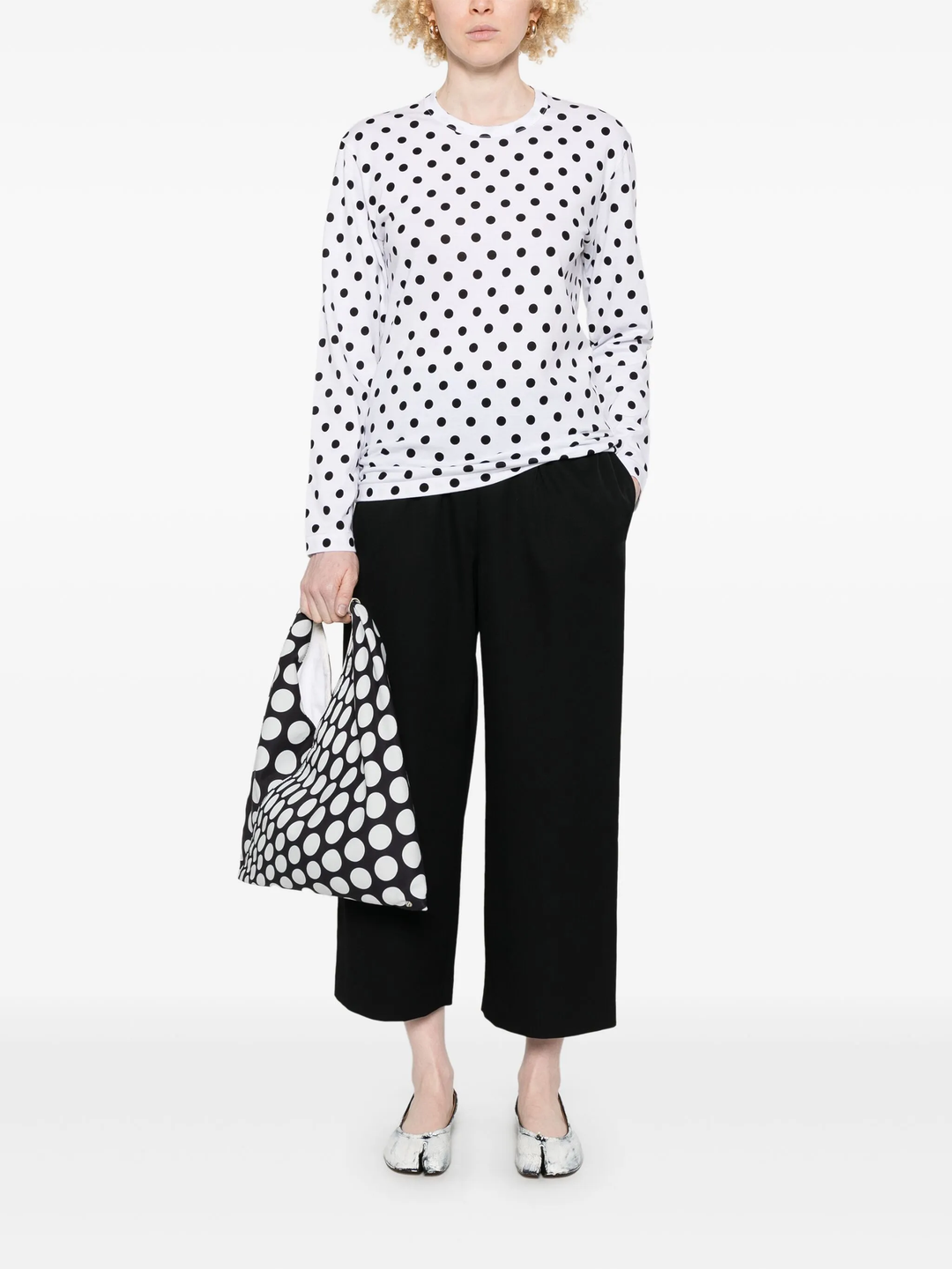 Jersey Print Polka Dots Pattern Tee