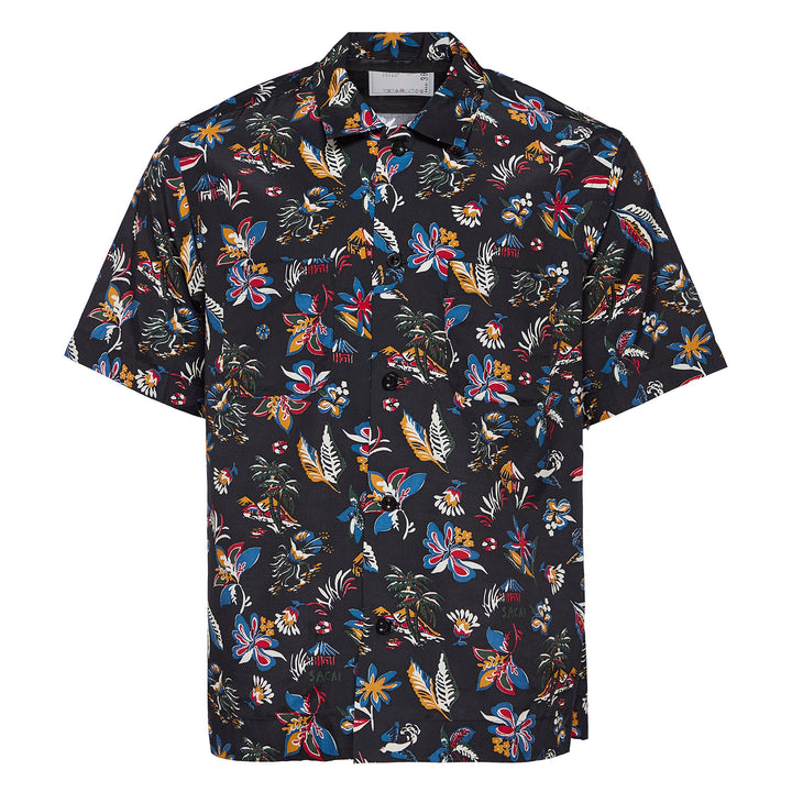 Car Race Tropical Print Shirt