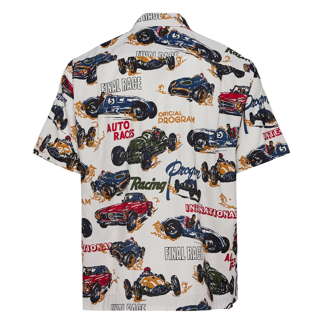 Car Race Tropical Print Shirt