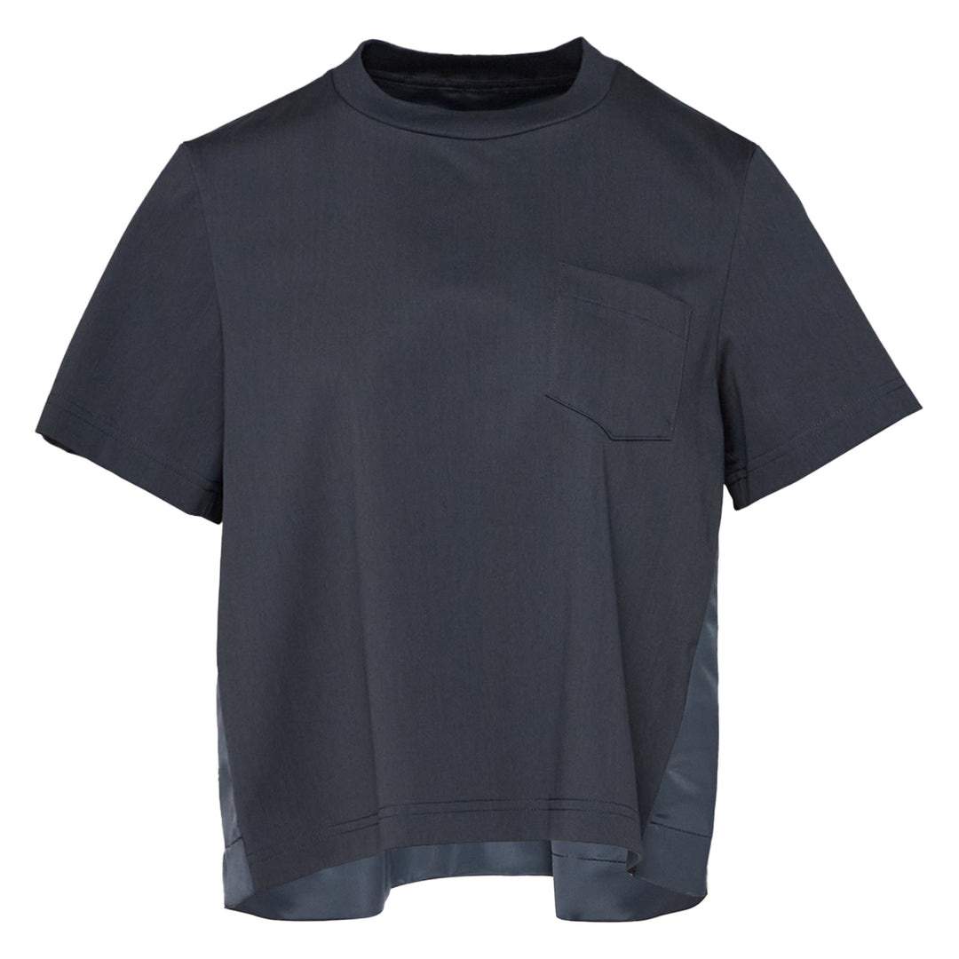 Nylon Twill Mix Cotton Jersey Tee