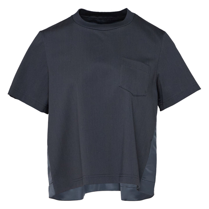 Nylon Twill Mix Cotton Jersey Tee