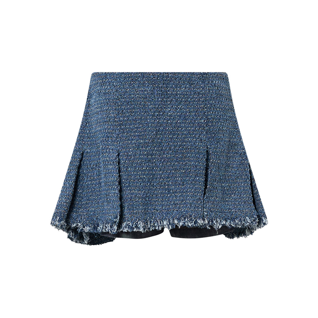 Punching Denim Shorts