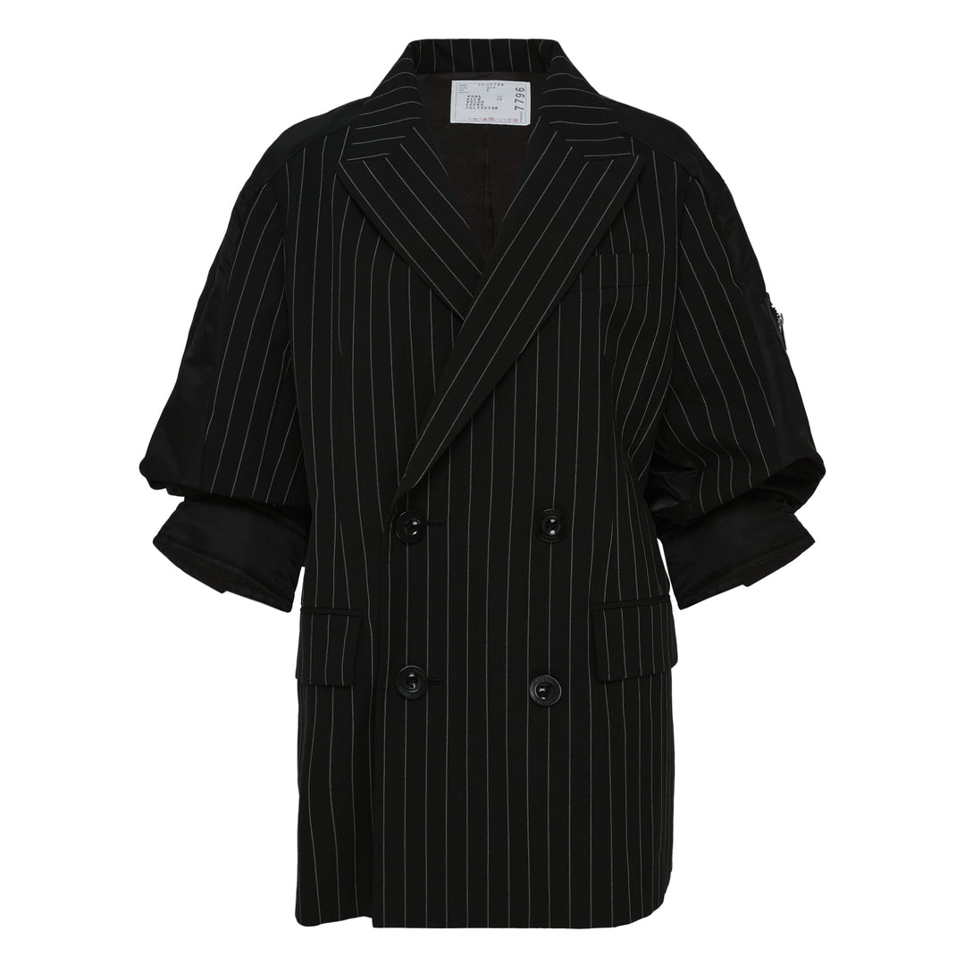 ウールシルクスーツ生地 X ナイロンツイルジャケット