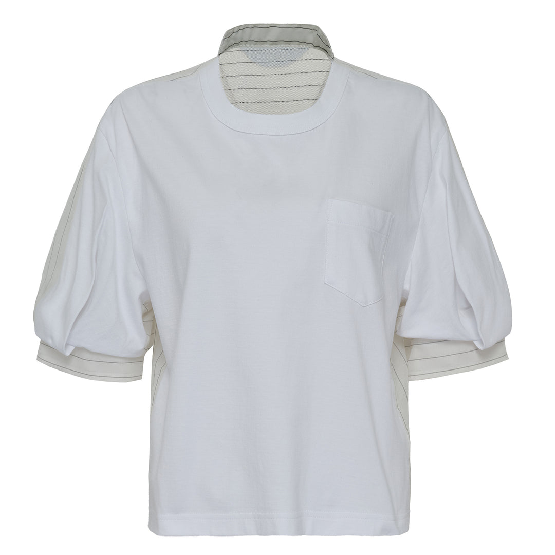 Spun Organza x Cotton Jersey Tee