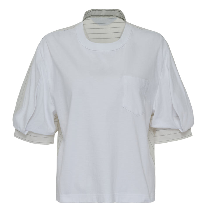 Spun Organza x Cotton Jersey Tee
