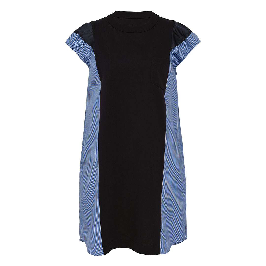 Poplin x Cotton Jersey Dress