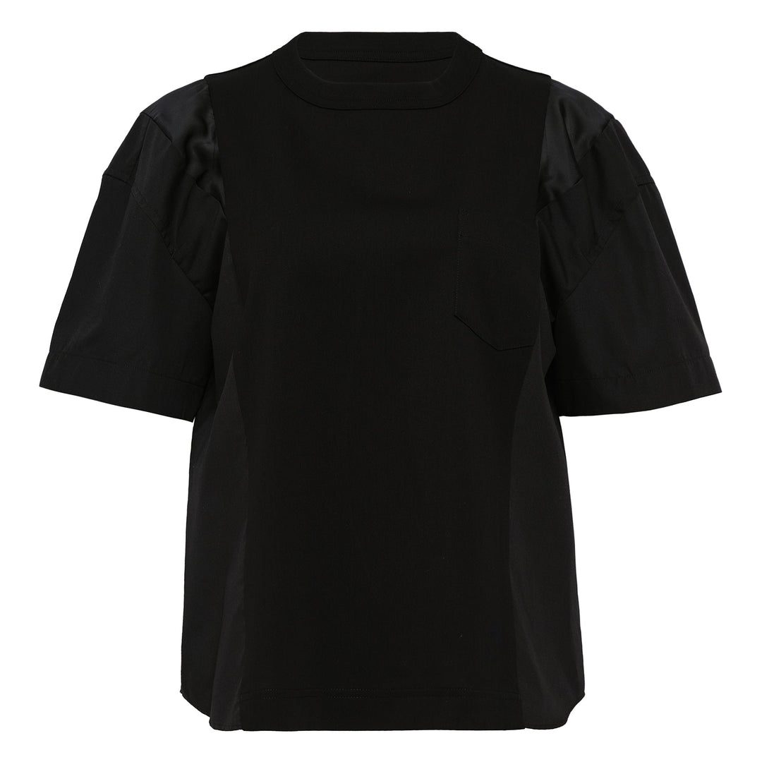Poplin x Cotton Jersey T-Shirt