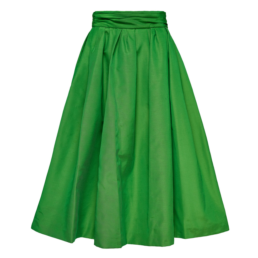 Midi Skirt With Cummerbund Waist