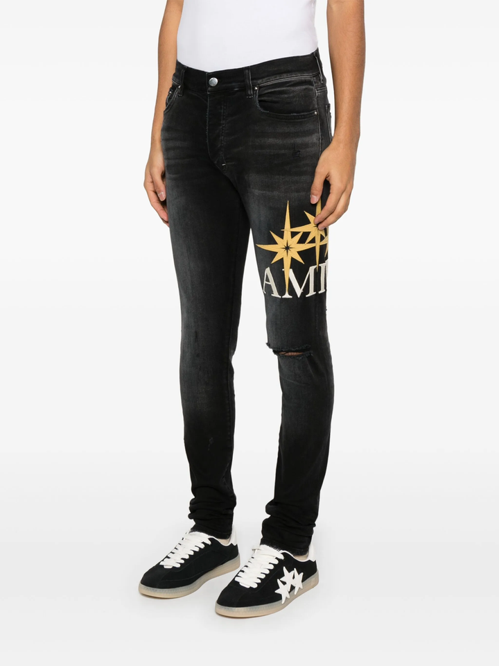 Starburst Applique Skinny Jean