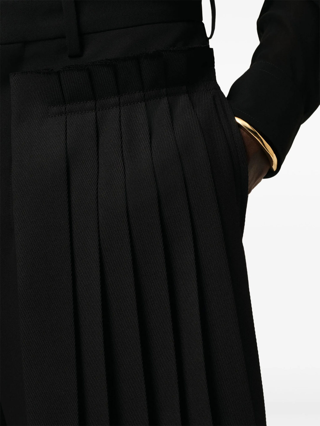 Wool Pleated Bermuda