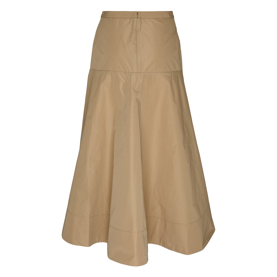 Sheen Parachute Poly Long Skirt