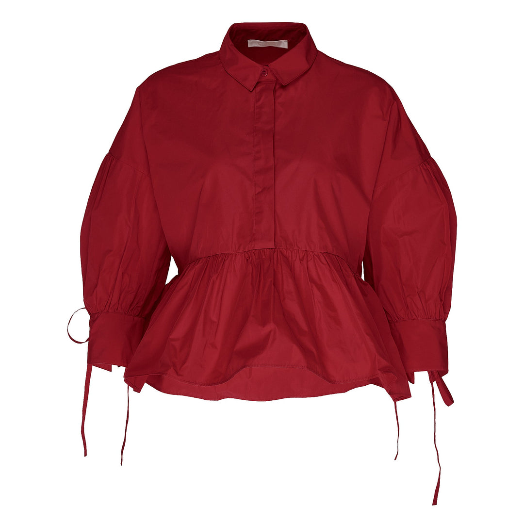 Sheen Parachute Ruffled Top