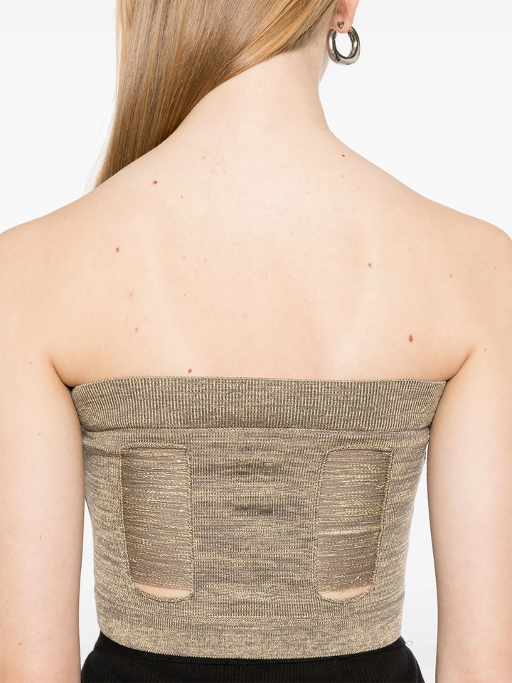 Tanja Bandeau Shredded Gold Knit