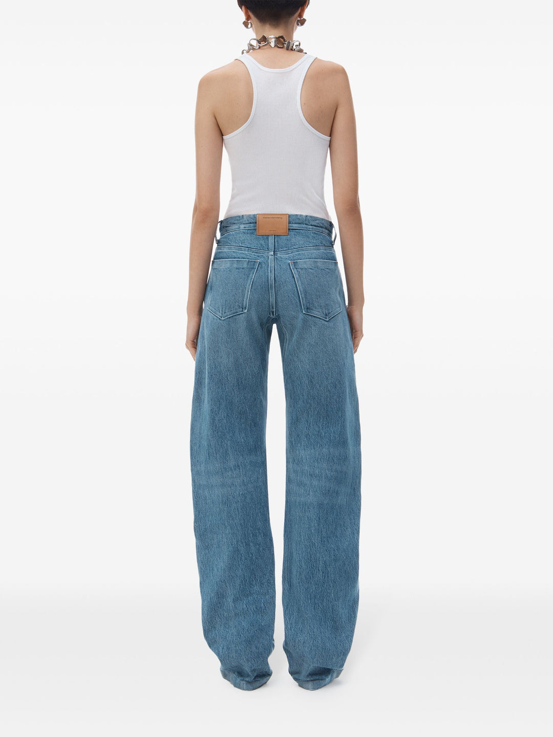Low-Rise Gusset Jeans In Medium Indigo Wash