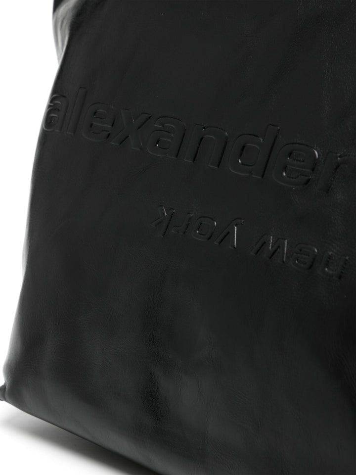 Punch Tote Bag In Crackle Patent Leather