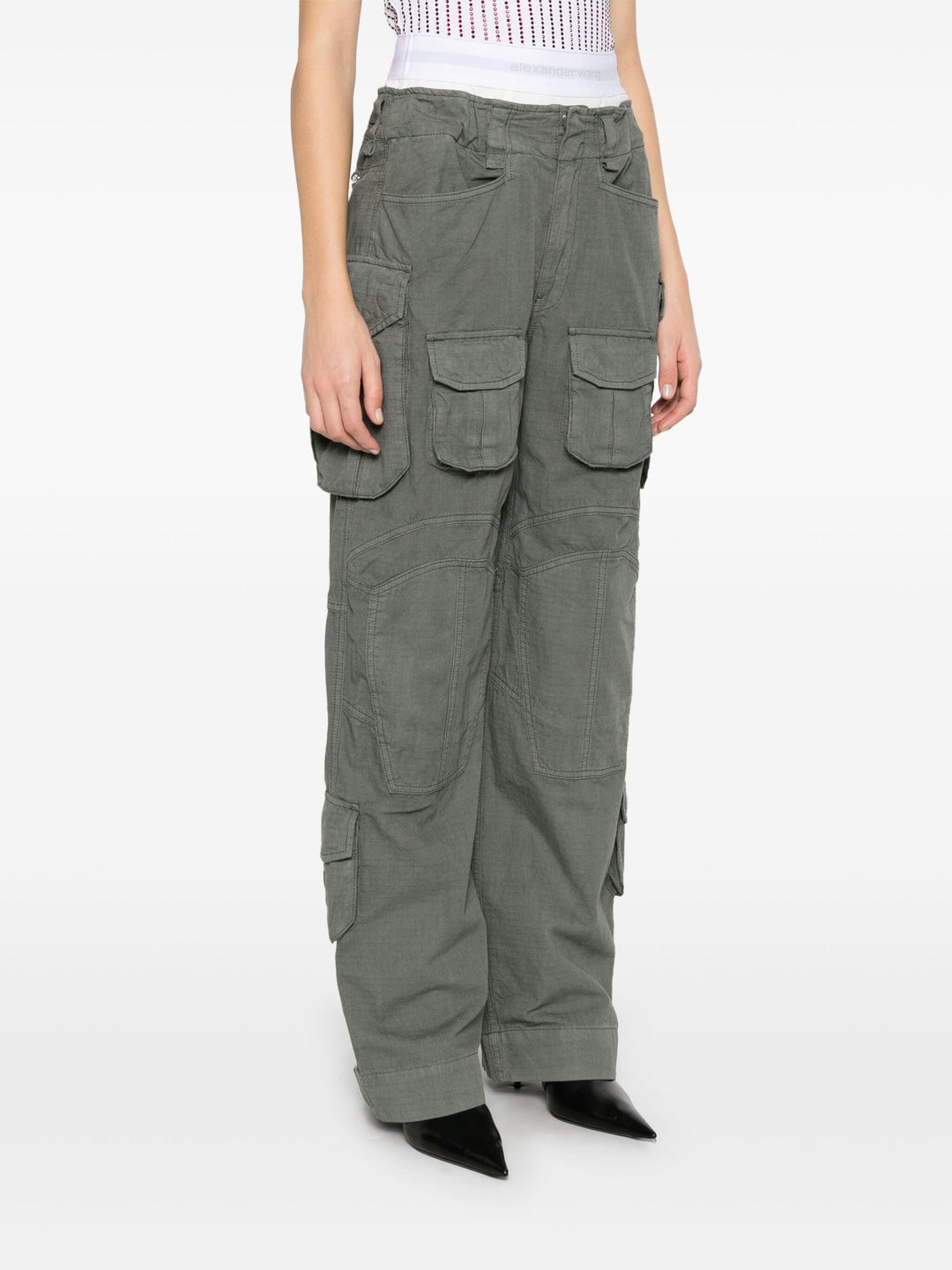 Pre-Styled Cargo Pants With Brief Waistband