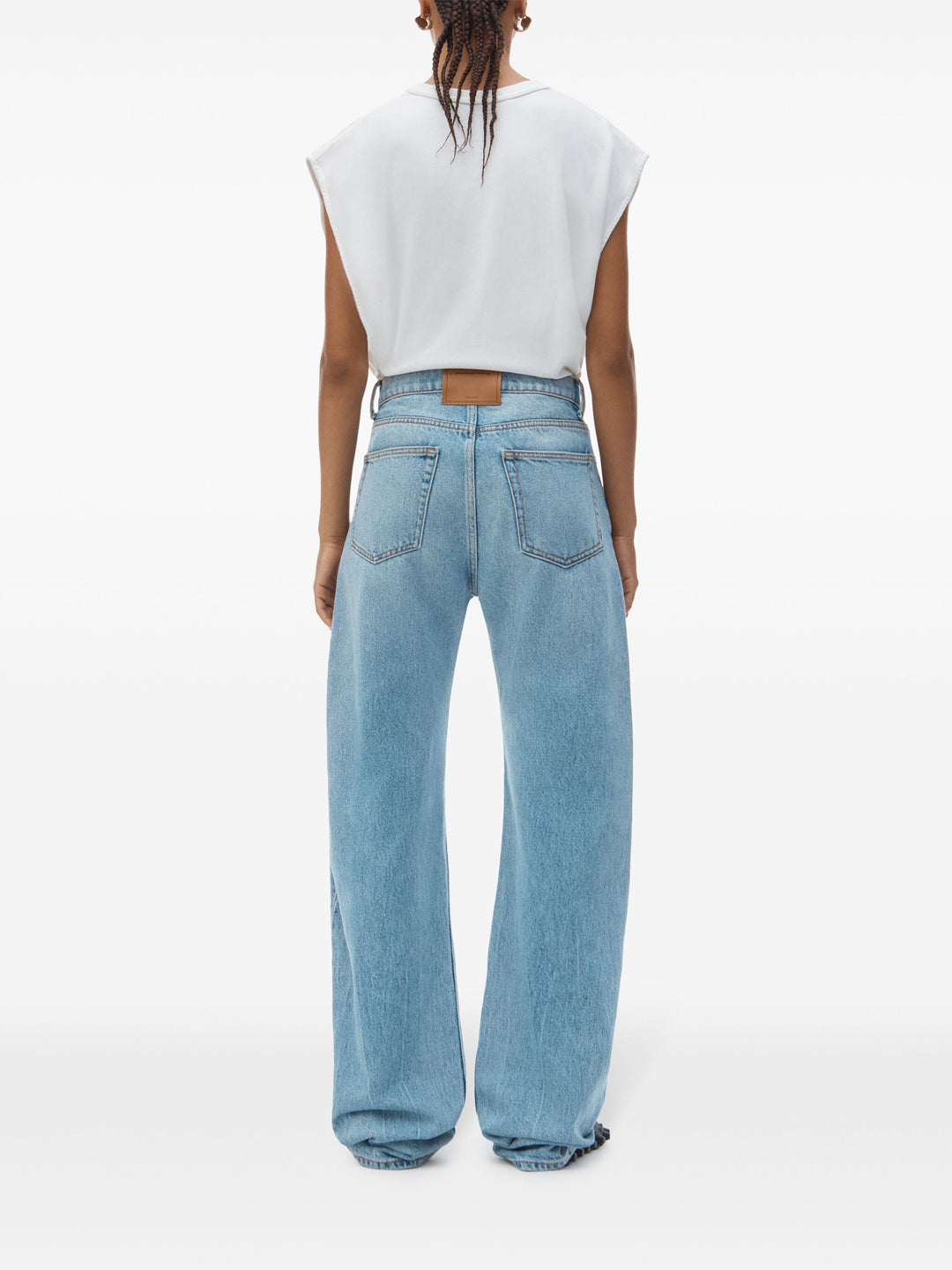 Articulated Denim Jeans With High-Frequency Logo